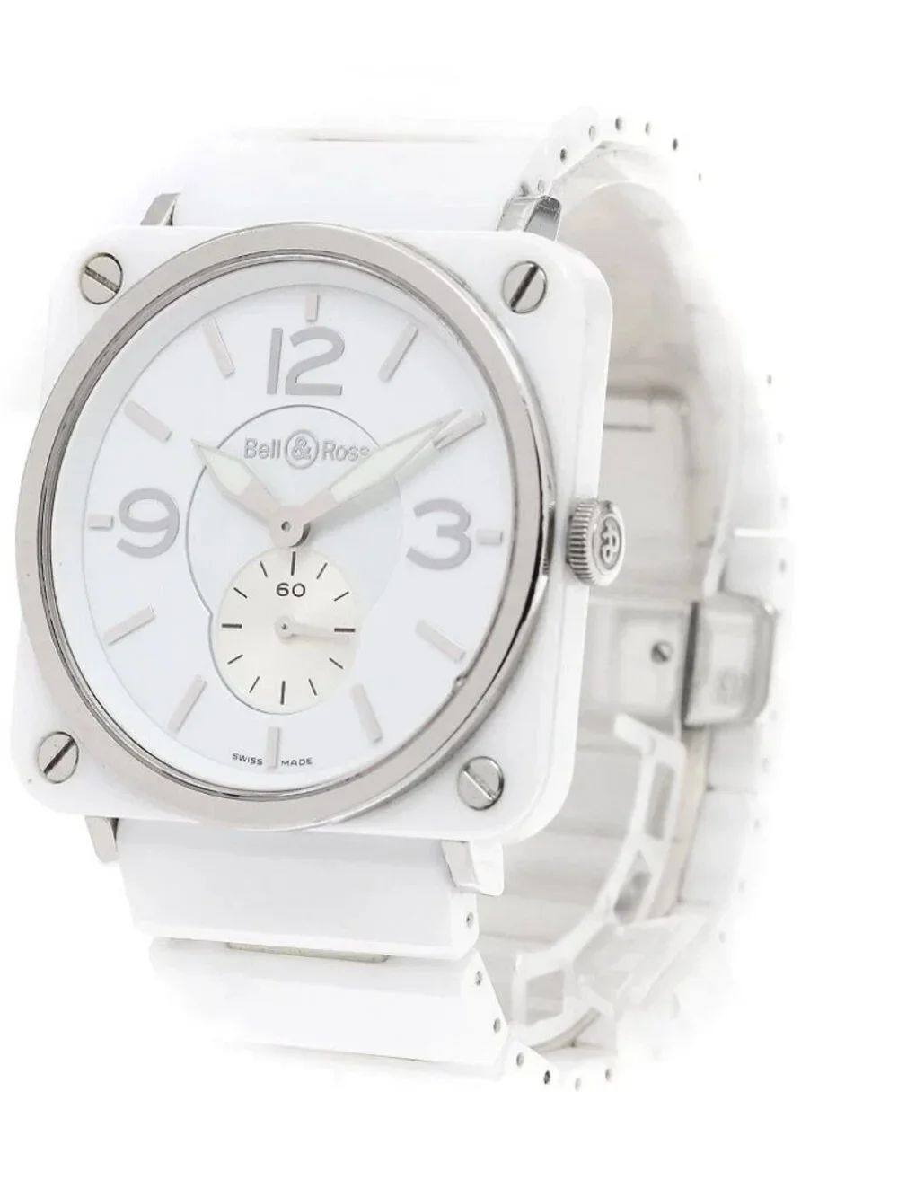 Bell＆Ross Square BRS-98-WCS white Dial Quartz Ladies Watch_